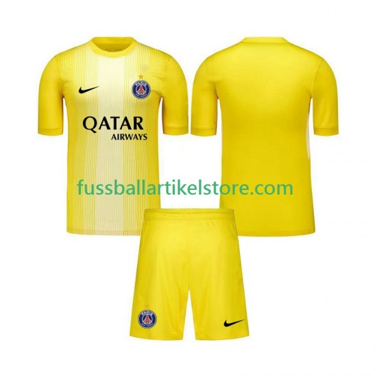 Paris Saint-Germain Ausweichausrüstung Torwart 2025-2026 Kinder Set(Trikot und Hose) S/S
