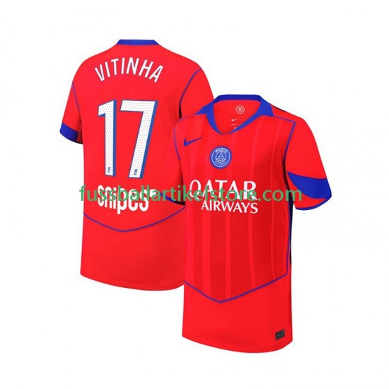 Paris Saint-Germain Ausweichausrüstung Khvicha Kvaratskhelia 7 2025-2026 Kinder Set(Trikot und Hose) S/S