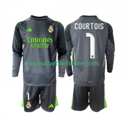 Real Madrid Ausweichausrüstung Thibaut Courtois 1 2025-2026 Kinder Set(Trikot und Hose) L/S