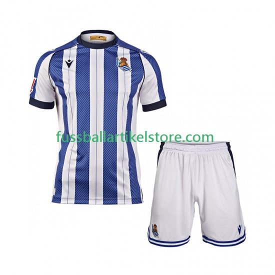 Real Sociedad Heimausrüstung 2025-2026 Kinder Set(Trikot und Hose) S/S