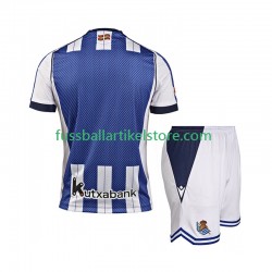 Real Sociedad Heimausrüstung 2025-2026 Kinder Set(Trikot und Hose) S/S