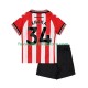Heimausrüstung Sunderland Granit Xhaka 34 2025-2026 Kinder Set(Trikot und Hose) S/S