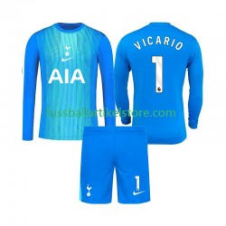 Tottenham Hotspur Auswärtsausrüstung Torwart Guglielmo Vicario 1 2025-2026 Kinder Set(Trikot und Hose) L/S