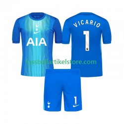 Tottenham Hotspur Auswärtsausrüstung Torwart Guglielmo Vicario 1 2025-2026 Kinder Set(Trikot und Hose) S/S