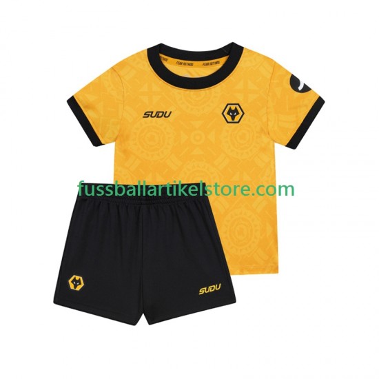 Wolverhampton Wanderers Heimausrüstung 2025-2026 Kinder Set(Trikot und Hose) S/S