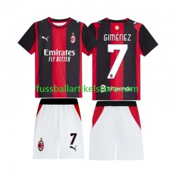 AC Mailand Heimausrüstung Gimenez 7 2026-2027 Kinder Set(Trikot und Hose) S/S