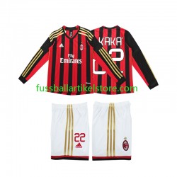 AC Mailand Heimausrüstung Kaka 22 Retro 2013 2014 Kinder Set(Trikot und Hose) L/S