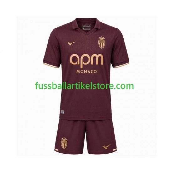 AS Monaco Auswärtsausrüstung 2026-2027 Kinder Set(Trikot und Hose) S/S