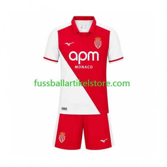 AS Monaco Heimausrüstung 2026-2027 Kinder Set(Trikot und Hose) S/S