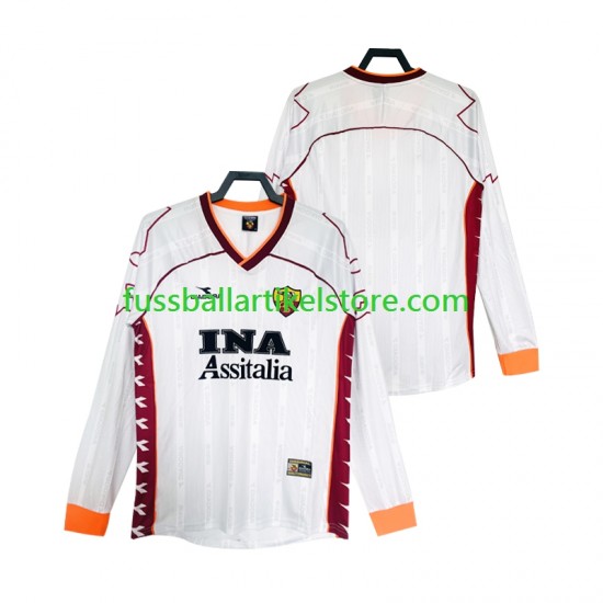 AS Rom Auswärtsausrüstung Retro 1999 2000 Herren Trikot L/S