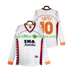 AS Rom Auswärtsausrüstung Totti 10 Retro 1999 2000 Herren Trikot L/S