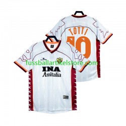 AS Rom Auswärtsausrüstung Totti 10 Retro 1999 2000 Herren Trikot S/S