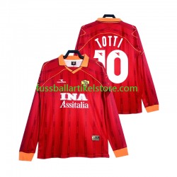 AS Rom Heimausrüstung Totti 10 Retro 1999 2000 Herren Trikot L/S