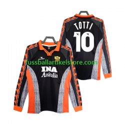 AS Rom Ausweichausrüstung Totti 10 Retro 1998 1999 Herren Trikot L/S