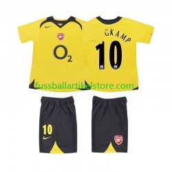 Arsenal Auswärtsausrüstung BERGKAMP 10 Retro 2005 2006 Kinder Set(Trikot und Hose) S/S