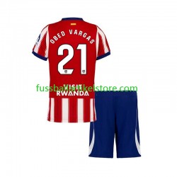 Atlético Madrid Heimausrüstung Obed Vargas 21 2026-2027 Kinder Set(Trikot und Hose) S/S