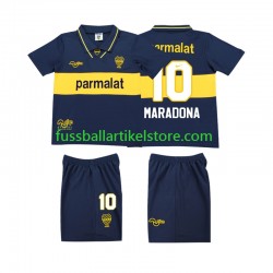 Boca Juniors Heimausrüstung MARADONA 10 Retro 1993 1995 Kinder Set(Trikot und Hose) S/S