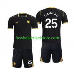 Chelsea Auswärtsausrüstung Moises Caicedo 25 2026-2027 Kinder Set(Trikot und Hose) S/S