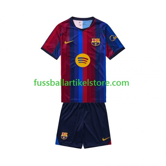 FC Barcelona Heimausrüstung 2026-2027 Kinder Set(Trikot und Hose) S/S