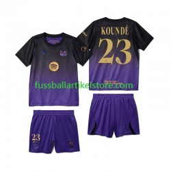 FC Barcelona Auswärtsausrüstung Jules Kounde 23 2026-2027 Kinder Set(Trikot und Hose) S/S