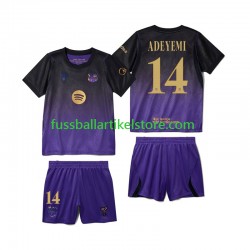 FC Barcelona Auswärtsausrüstung Karim Adeyemi 14 2026-2027 Kinder Set(Trikot und Hose) S/S