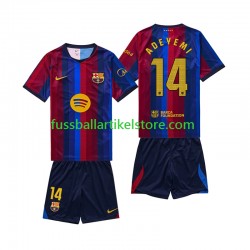 FC Barcelona Heimausrüstung Karim Adeyemi 14 2026-2027 Kinder Set(Trikot und Hose) S/S