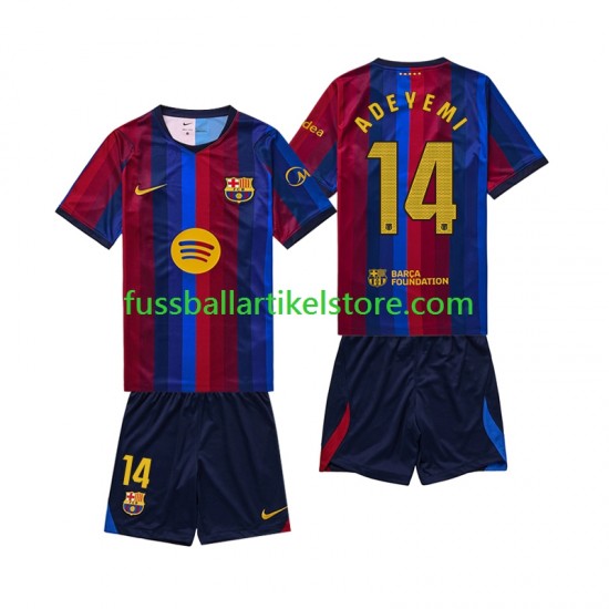 FC Barcelona Heimausrüstung Karim Adeyemi 14 2026-2027 Kinder Set(Trikot und Hose) S/S