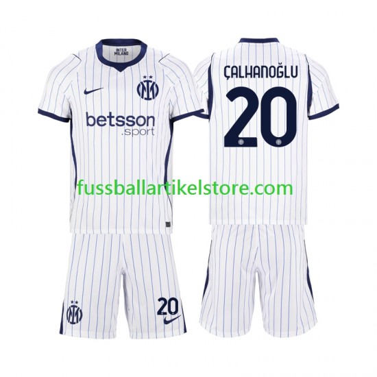 Inter Mailand Auswärtsausrüstung Hakan Calhanoglu 20 2026-2027 Kinder Set(Trikot und Hose) S/S