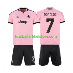 Juventus Turin Auswärtsausrüstung Cristiano Ronaldo 7 2026-2027 Kinder Set(Trikot und Hose) S/S