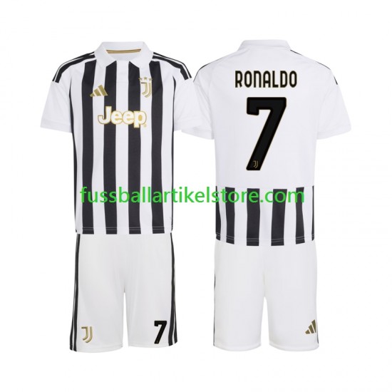 Juventus Turin Heimausrüstung Cristiano Ronaldo 7 2026-2027 Kinder Set(Trikot und Hose) S/S