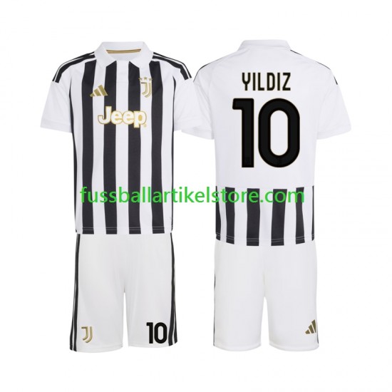 Juventus Turin Heimausrüstung Kenan Yildiz 10 2026-2027 Kinder Set(Trikot und Hose) S/S
