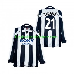 Juventus Turin Heimausrüstung ZIDANE 21 Retro 1997 1998 Herren Trikot L/S