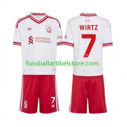 Liverpool Auswärtsausrüstung Florian Wirtz 7 2026-2027 Kinder Set(Trikot und Hose) S/S