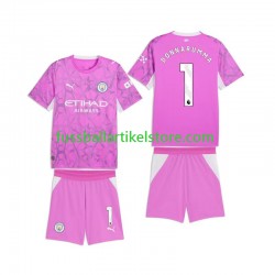 Manchester City Auswärtsausrüstung Torwart Gianluigi Donnarumma 1 2026-2027 Kinder Set(Trikot und Hose) S/S
