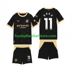 Manchester City Auswärtsausrüstung Jeremy Doku 11 2026-2027 Kinder Set(Trikot und Hose) S/S