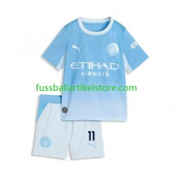 Manchester City Heimausrüstung Jeremy Doku 11 2026-2027 Kinder Set(Trikot und Hose) S/S