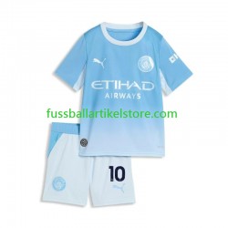 Manchester City Heimausrüstung Rayan Cherki 10 2026-2027 Kinder Set(Trikot und Hose) S/S