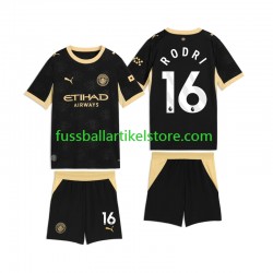 Manchester City Auswärtsausrüstung Rodri 16 2026-2027 Kinder Set(Trikot und Hose) S/S