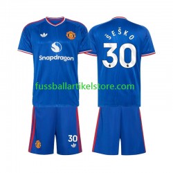 Manchester United Auswärtsausrüstung Benjamin Sesko 30 2026-2027 Kinder Set(Trikot und Hose) S/S
