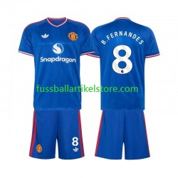 Manchester United Auswärtsausrüstung Bruno Fernandes 8 2026-2027 Kinder Set(Trikot und Hose) S/S
