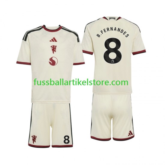 Manchester United Ausweichausrüstung Bruno Fernandes 8 2026-2027 Kinder Set(Trikot und Hose) S/S