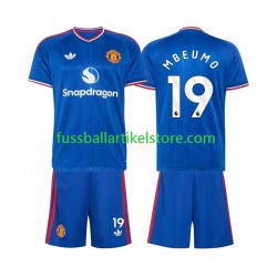 Manchester United Auswärtsausrüstung Bryan Mbeumo 19 2026-2027 Kinder Set(Trikot und Hose) S/S