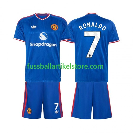 Manchester United Auswärtsausrüstung Cristiano Ronaldo 7 2026-2027 Kinder Set(Trikot und Hose) S/S