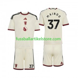 Manchester United Ausweichausrüstung Kobbie Mainoo 37 2026-2027 Kinder Set(Trikot und Hose) S/S