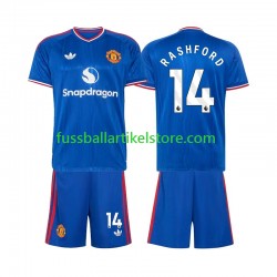 Manchester United Auswärtsausrüstung Marcus Rashford 14 2026-2027 Kinder Set(Trikot und Hose) S/S
