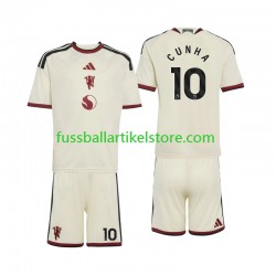 Manchester United Ausweichausrüstung Matheus Cunha 10 2026-2027 Kinder Set(Trikot und Hose) S/S