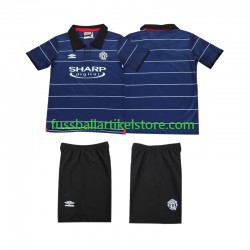 Manchester United Auswärtsausrüstung Retro 1999 2000 Kinder Set(Trikot und Hose) S/S