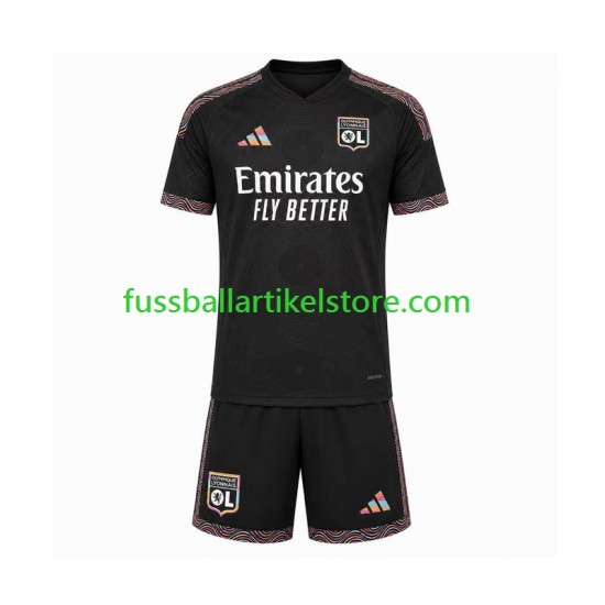 Olympique Lyon Ausweichausrüstung 2026-2027 Kinder Set(Trikot und Hose) S/S