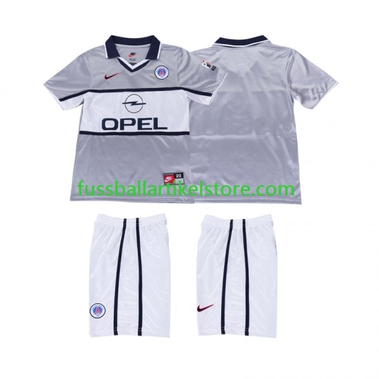 Paris Saint-Germain Auswärtsausrüstung Retro 2000 2001 Kinder Set(Trikot und Hose) S/S