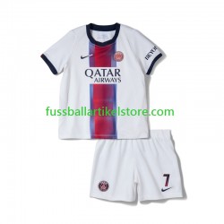 Paris Saint-Germain Auswärtsausrüstung Khvicha Kvaratskhelia 7 2026-2027 Kinder Set(Trikot und Hose) S/S